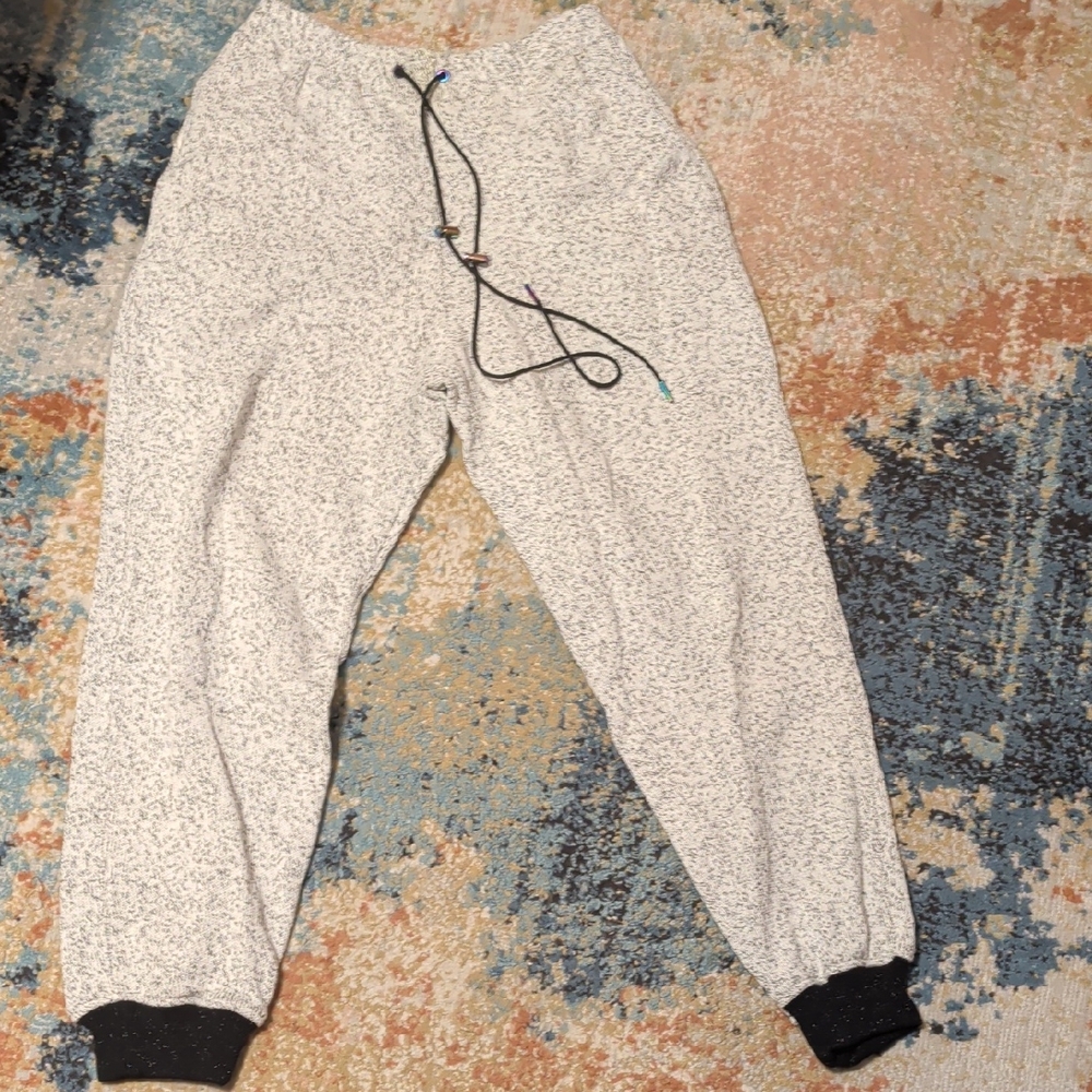 Stylish Black and White Speckled Joggers